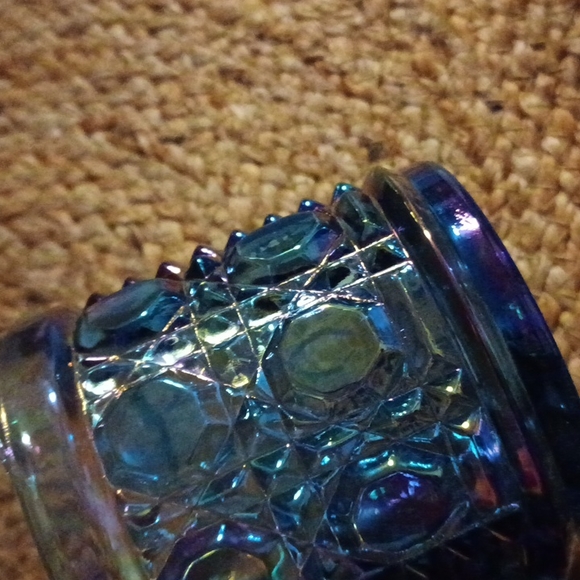 Blue Carnial Rainbow Glass Creamer Cup - Picture 4 of 5